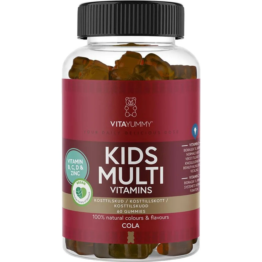 VitaYummy colos skonio multivitaminai vaikams su vitaminu B, C, D, cinku, maisto papildas, 60 vnt/180 g
